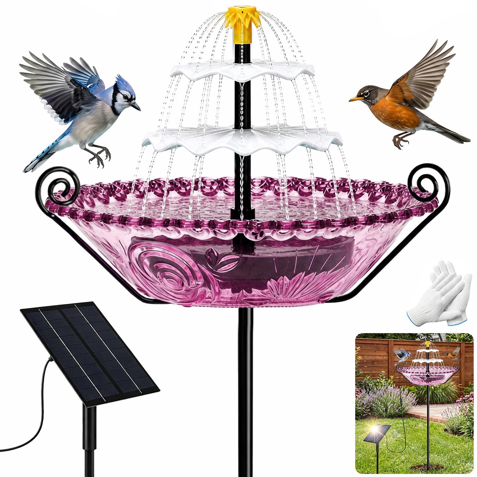 Power Outdoor - Abbeveratoio per Uccelli a Energia Solare,