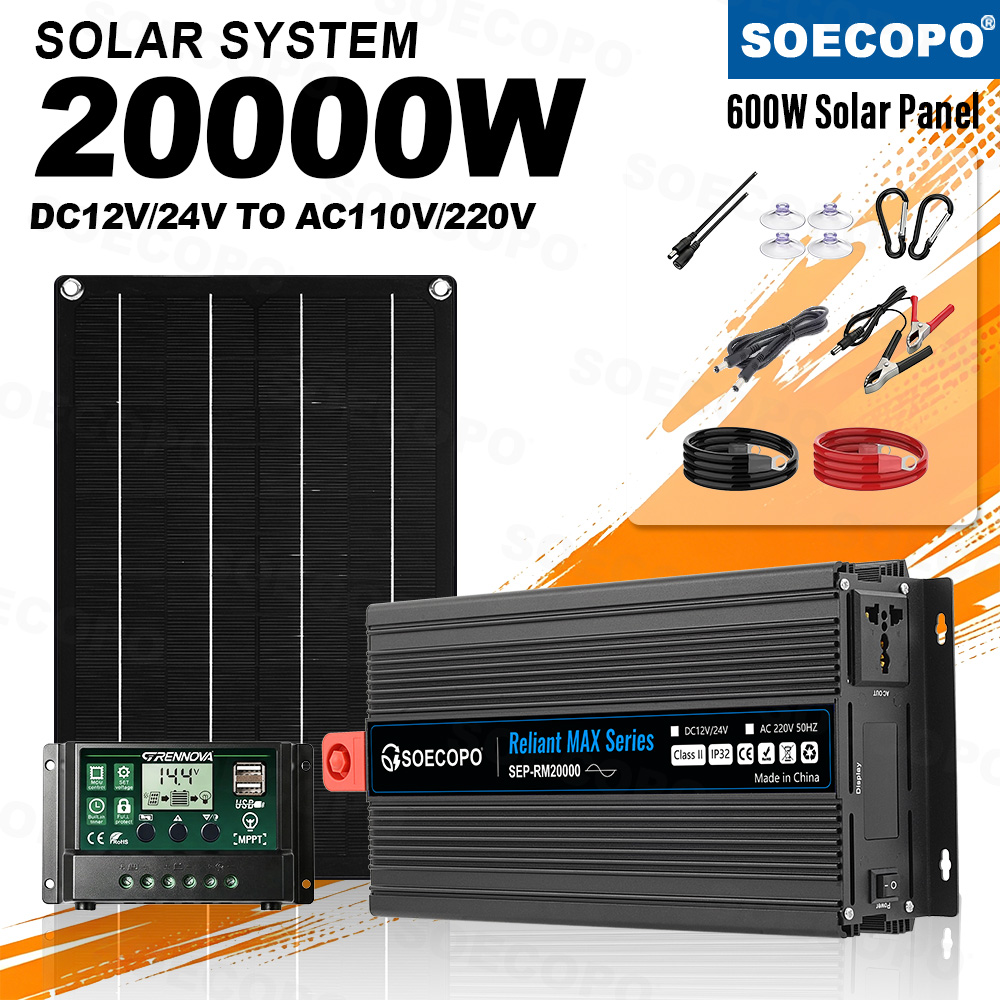 Outdoor Power Inverter - Kit Solare di Emergenza 20000W con
