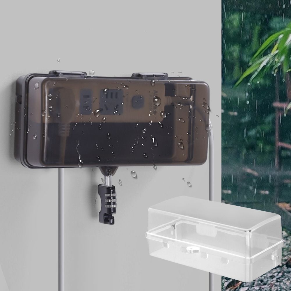 Outdoor Power Outlet Waterproof - Scatola in Plastica Resistente Antifurto e