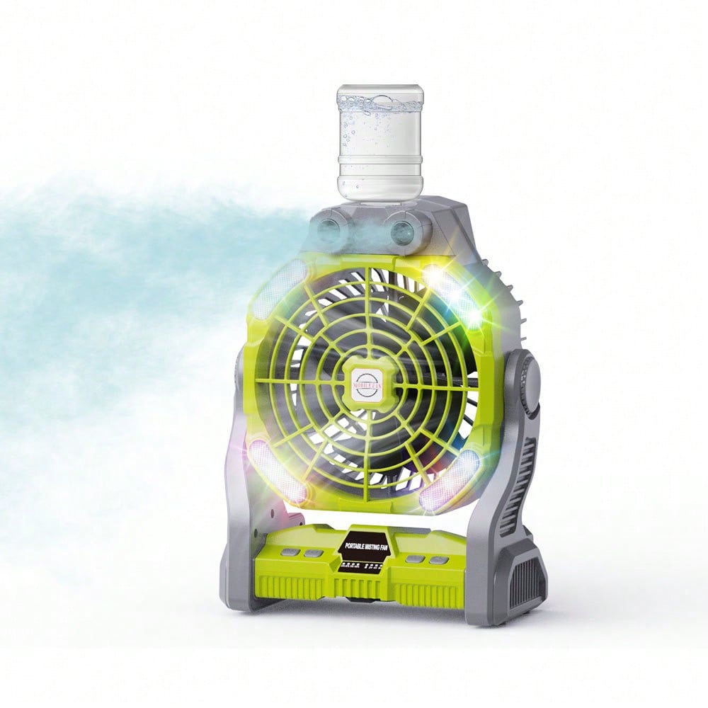 Outdoor Power Nz - Ventilatore da campeggio con nebulizzatore ricaricabile