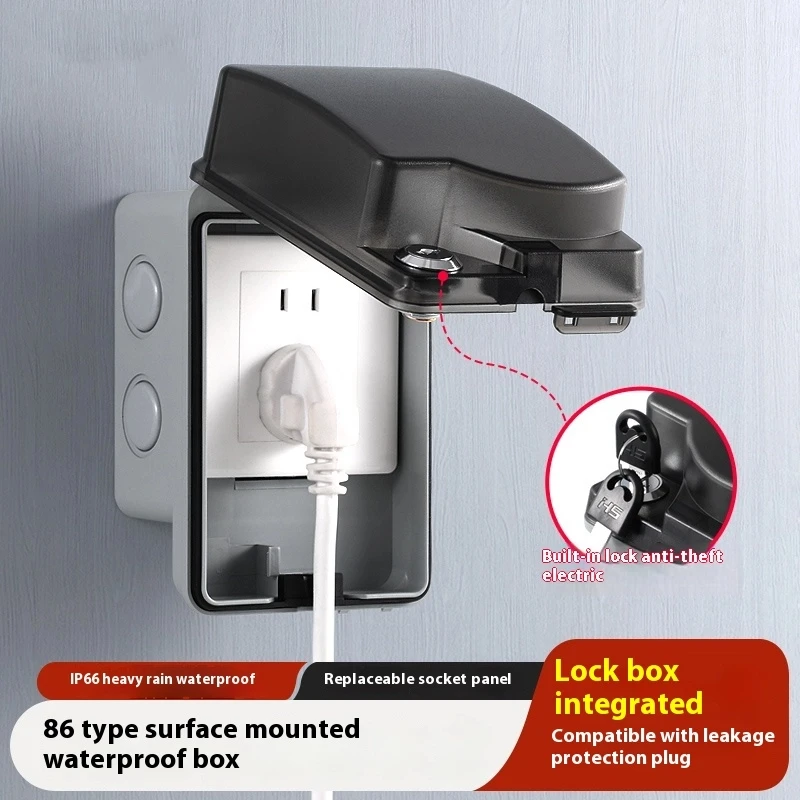 Outdoor Power Socket Cover - Scatola Impermeabile per Presa Elettrica da