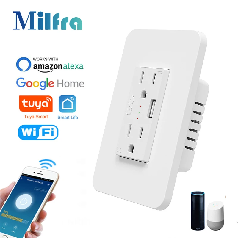 Outdoor Power Hub - Milfra Wifi Smart Socket doppia parete