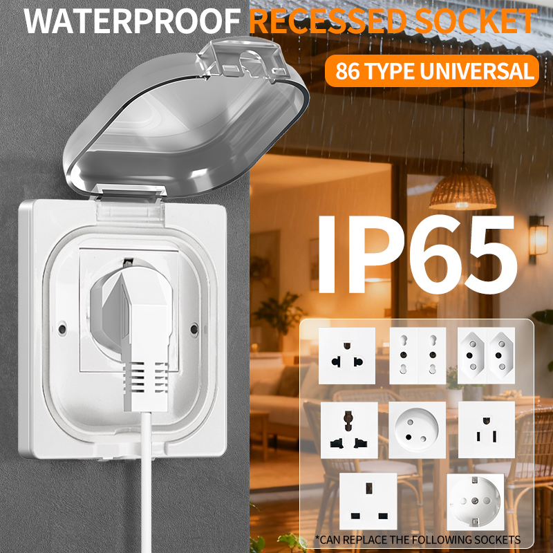 Outdoor Power Receptacle - Presa esterna impermeabile IP65 Piastra a