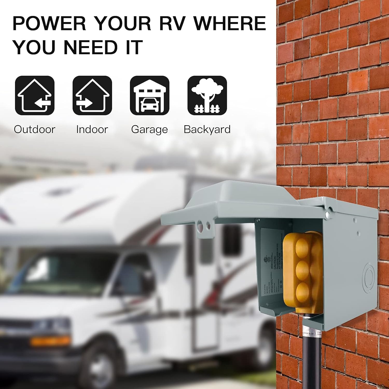 Outdoor Power Receptacle - Scatola presa di corrente per camper