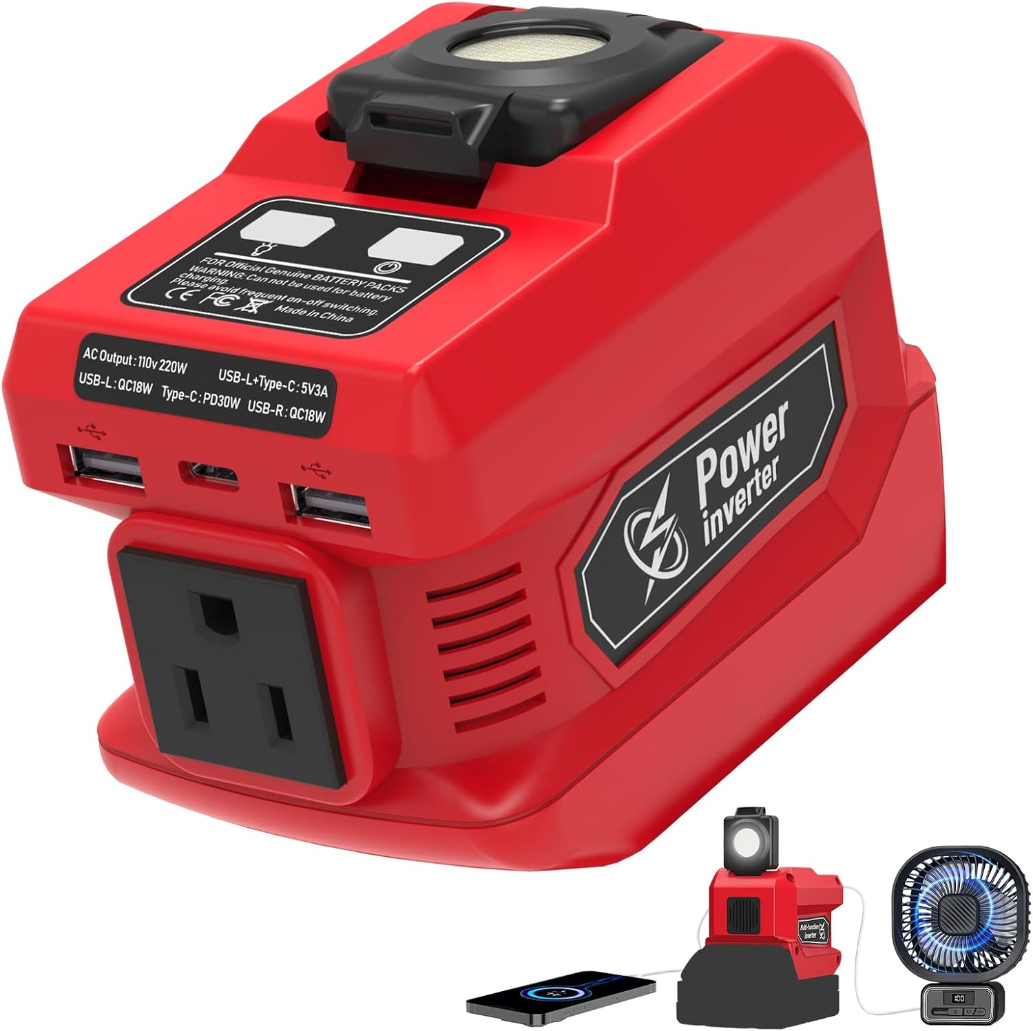 Outdoor Power Inverter - Inverter di Potenza Kzreect 220W Compatibile