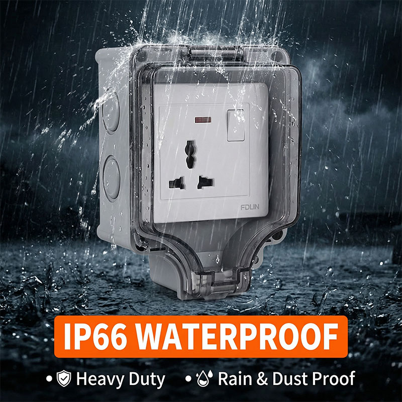 Outdoor Power Outlet Waterproof - Pannello di Ricarica Industriale IP66 per