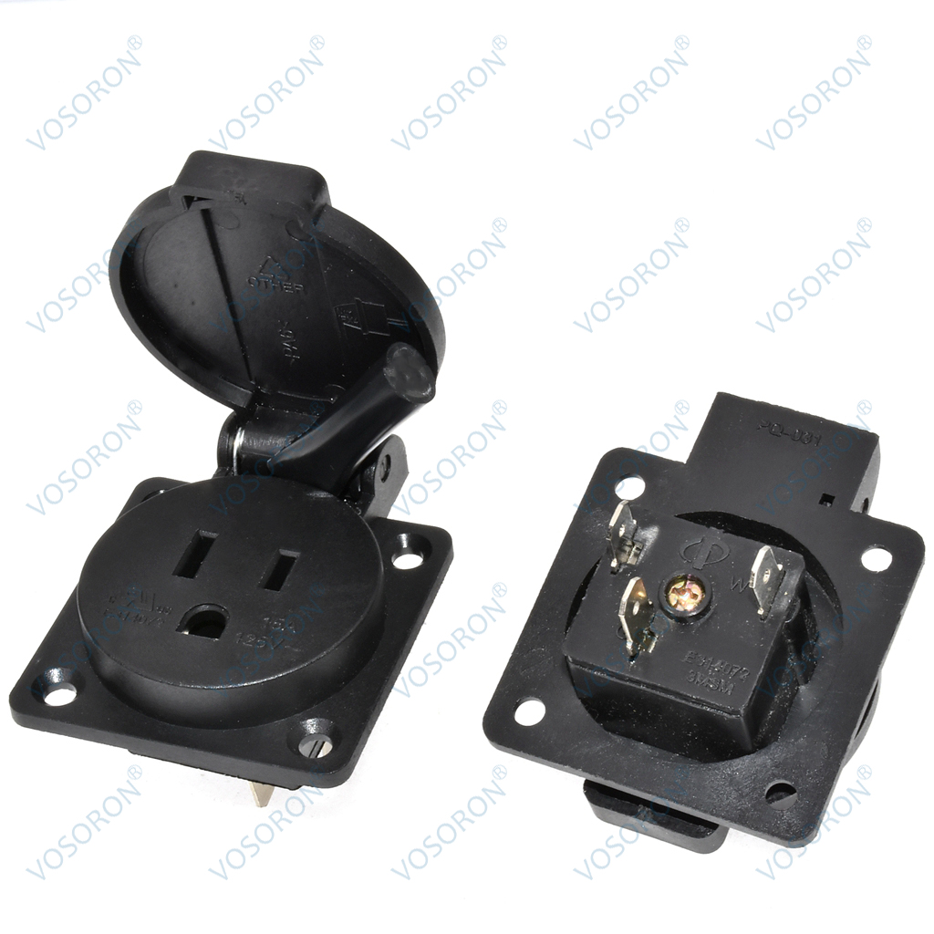 Nero 125V 15A 20A IP44 CE Amer - Outdoor Power Receptacle recensione e prezzo