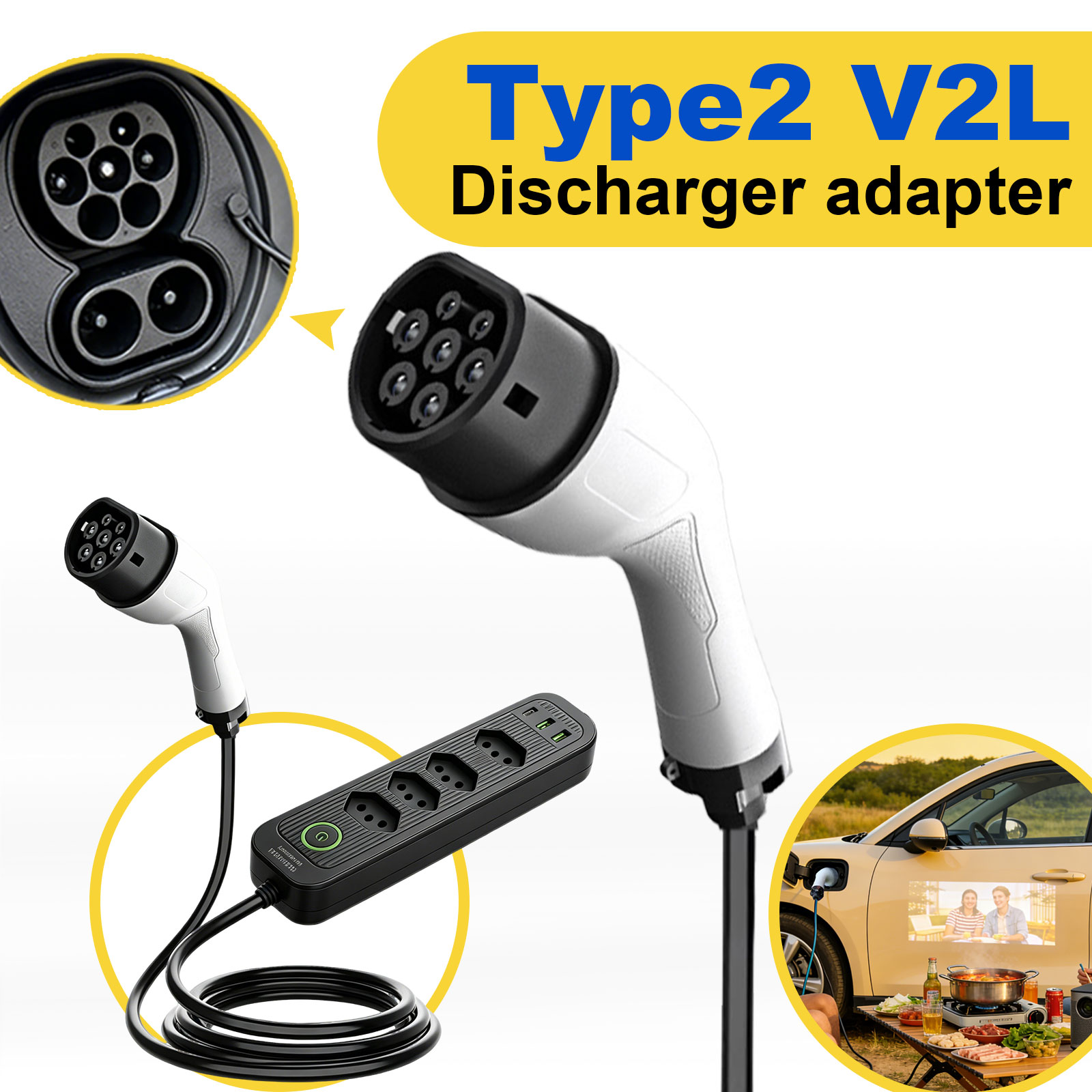 Adattatore di scarica V2L Tipo - Outdoor Power Hub recensione e prezzo