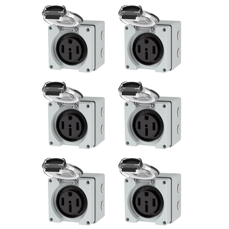 ABZL 6X 50Amp Power Outlet Box - Outdoor Power Receptacle recensione e prezzo